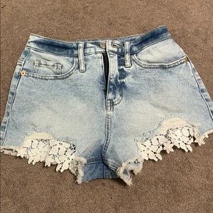 denim shorts